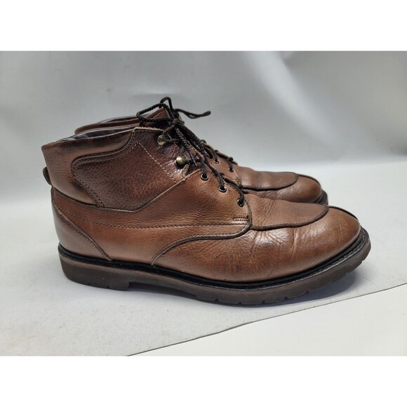 Allen Edmonds Rainier Split Toe Blucher Men\'s 10.5 D Boots Brown Leather 7352